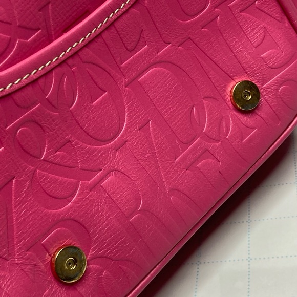 Dooney & Bourke Retro Embossed Pink Safari Crossbody Purse Shoulder Bag - Picture 15 of 16